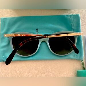 Cat-eye shades done in tortoise-patterned and Tiffany Blue acetate.